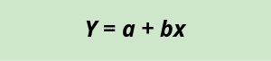 Y equals a plus bx.